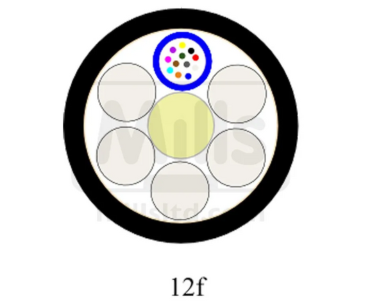 EMTELLE 12F Mini Cable G657A1 Black (5.8mm) 2000m