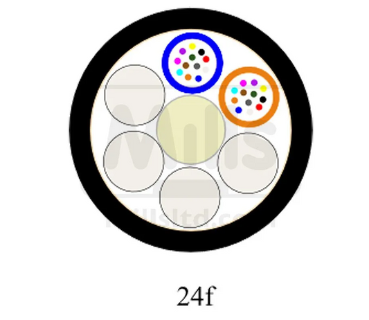 EMTELLE 24F Mini Cable G657A1 Black (5.8mm) 2000m