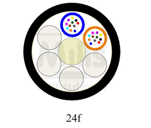 EMTELLE 24F Mini Cable G657A1 Black (5.8mm) 4000m